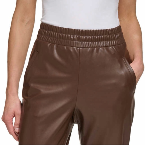 DKNY Ladies faux pull on pants - Picture 4 of 6